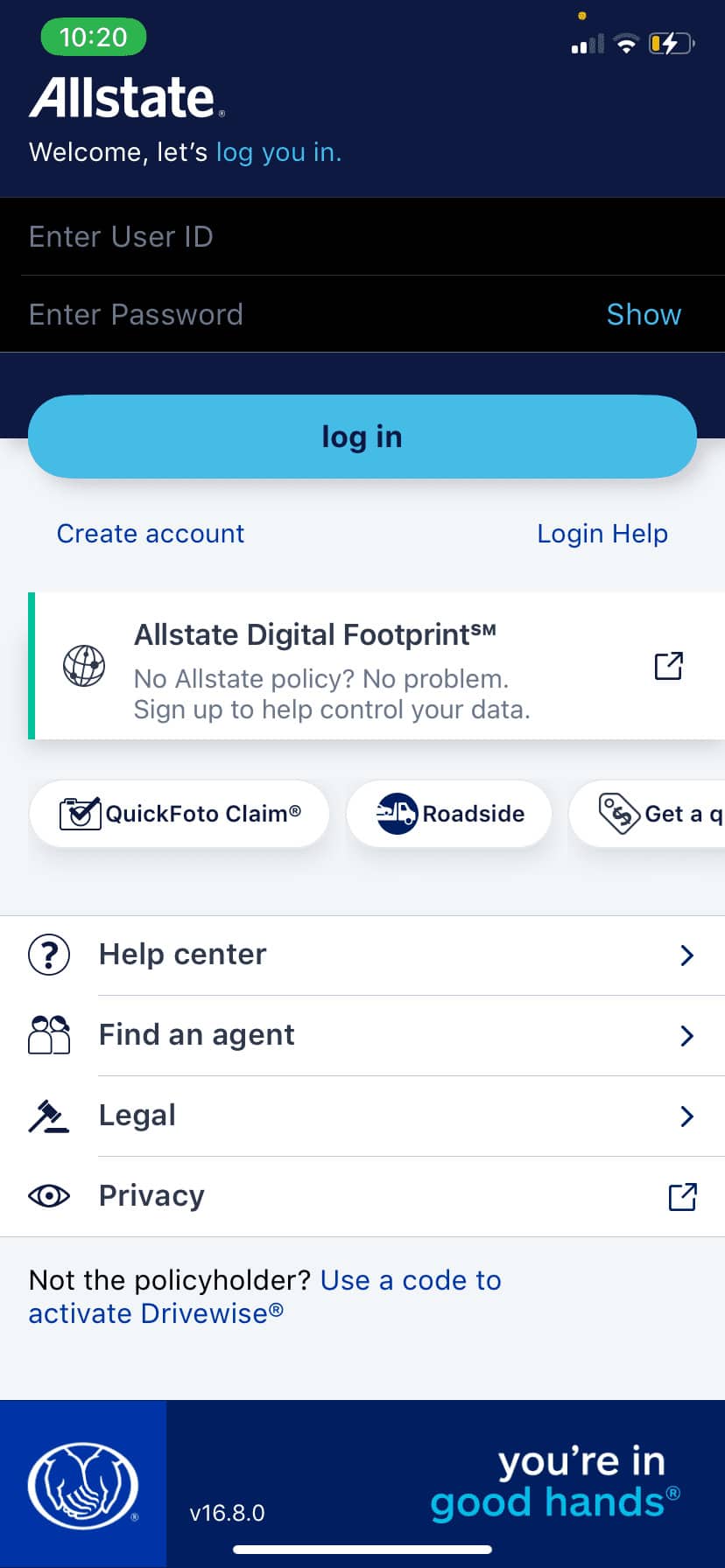 Screenshot From Our Allstate Mobile Review