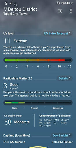 Screenshot From Our ASUS Weather Review