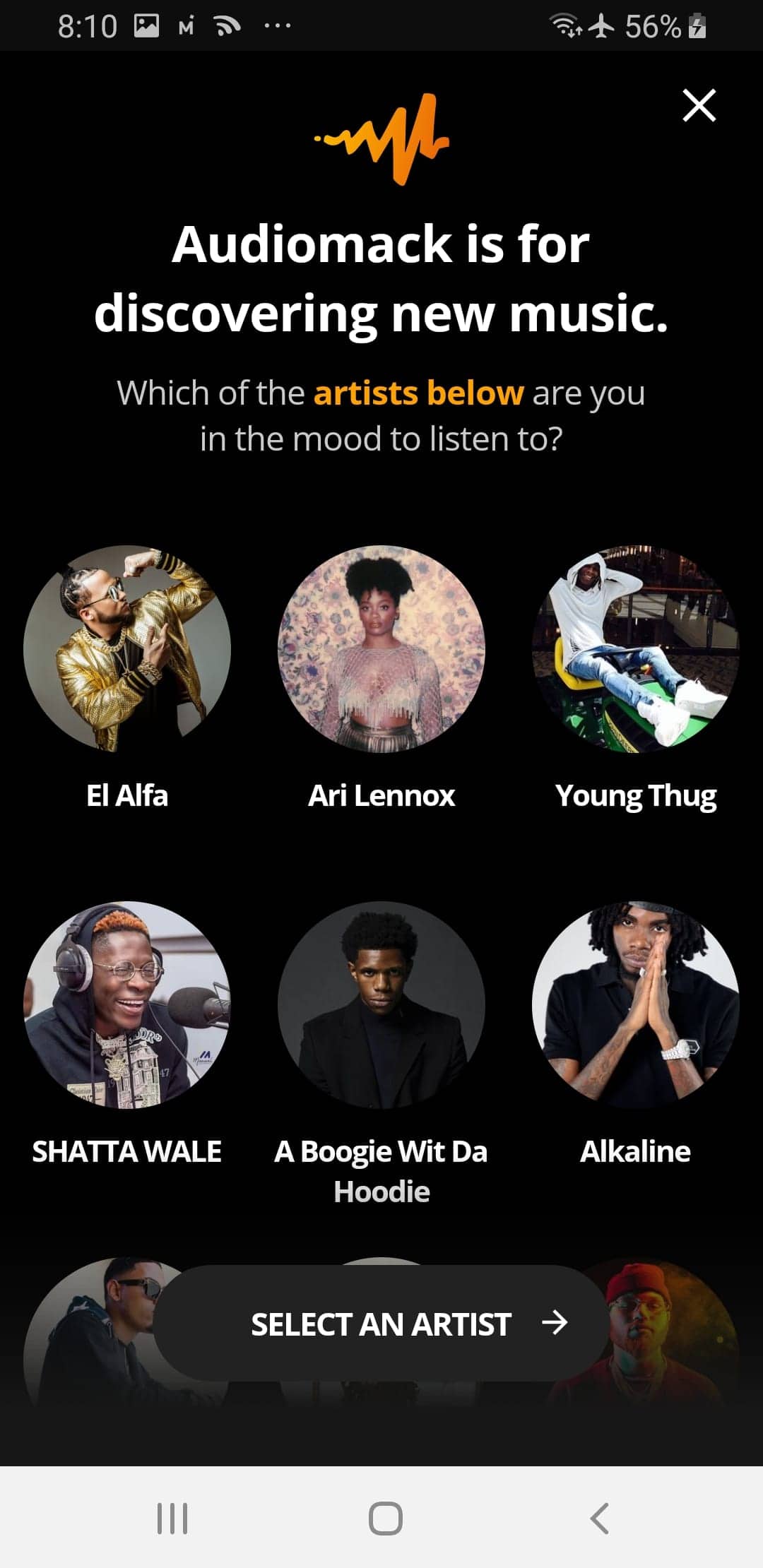 Screenshot From Our Audiomack Review