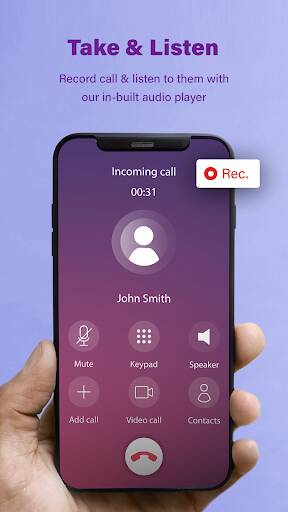 Screenshot From Our Automatic Call Recorder - Play Review