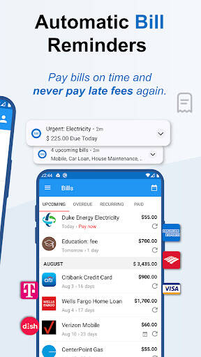 Screenshot From Our Bills Reminder, Budget Planner Review