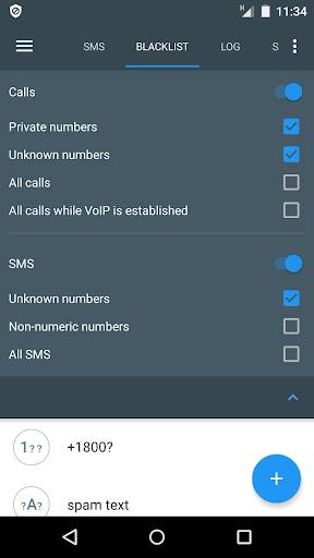 Screenshot From Our Calls Blacklist - Call Blocker Review