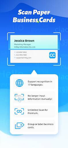 Screenshot From Our CamCard - Business Card Reader Review