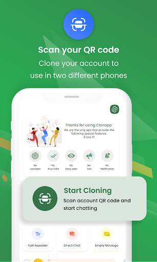 Screenshot From Our Clonapp Messenger Review