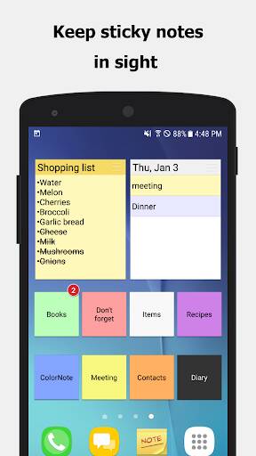 Screenshot From Our ColorNote Notepad Notes Review