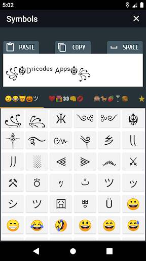 Screenshot From Our Cool text and symbols Review