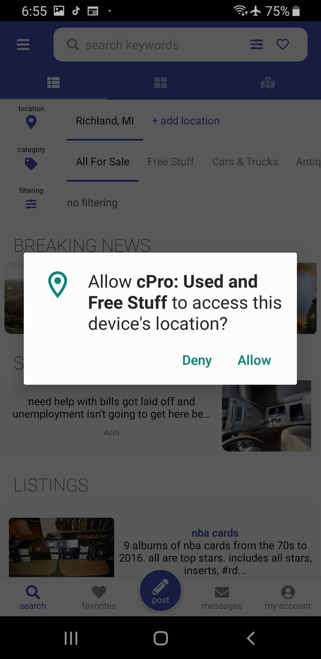 Screenshot From Our cPro: USED and FREE Stuff Review