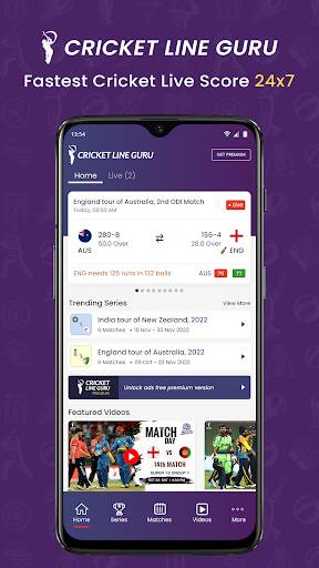 Screenshot From Our Cricket Line Guru : Live Line Review
