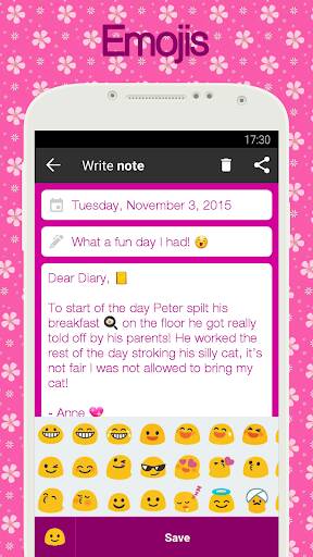Screenshot From Our Diary with lock Review