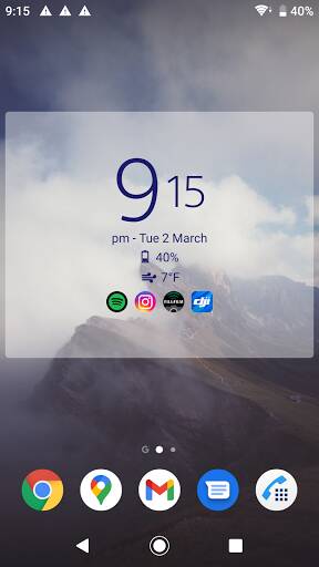 Screenshot From Our Digital Clock & Weather Widget Review