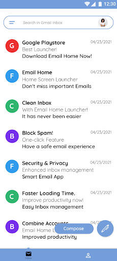 Screenshot From Our Email Home - Email Homescreen Review