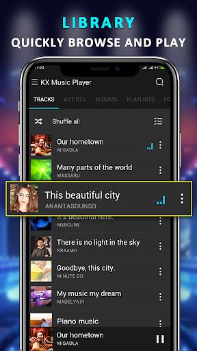 Screenshot From Our EQ Bass Music Player- KX Music Review