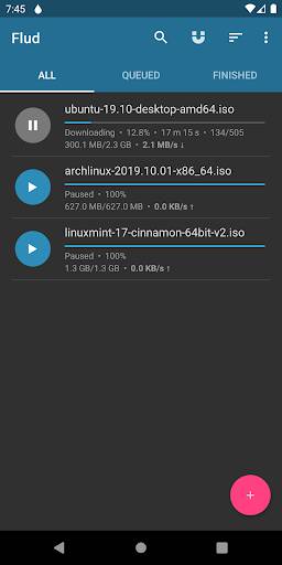 Screenshot From Our Flud - Torrent Downloader Review