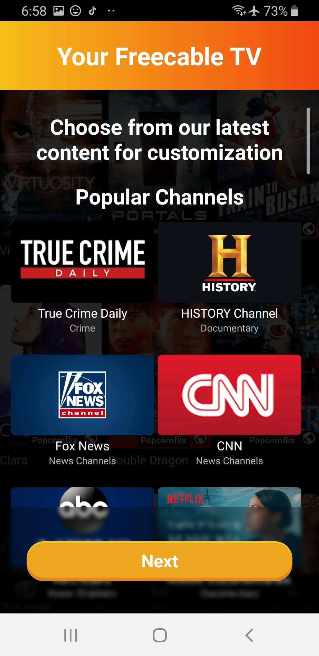 Screenshot From Our Free Cable TV Review
