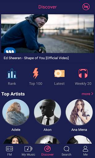 Screenshot From Our Free Music-Listen to mp3 songs Review