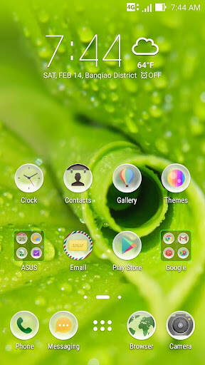 Screenshot From Our Fresh Green ASUS ZenUI Theme Review