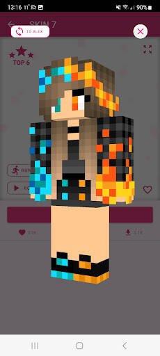 Screenshot From Our Girls Skins for Minecraft PE Review