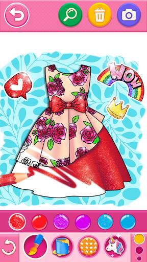 Screenshot From Our Glitter dress coloring and dra Review