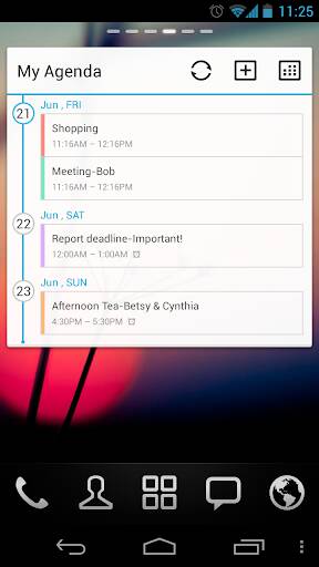 Screenshot From Our GO Calendar Widget Review