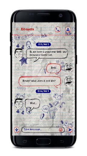 Screenshot From Our GO SMS Pro - Messenger, Free T Review