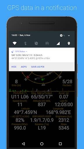 Screenshot From Our GPS Status & Toolbox Review