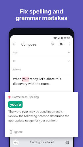 Screenshot From Our Grammarly - Grammar Keyboard Review