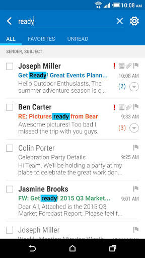 Screenshot From Our HTC Mail Review