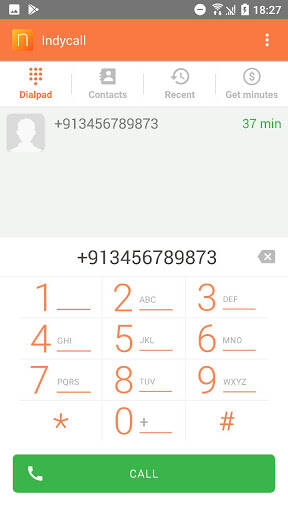 Screenshot From Our IndyCall - calls to India Review