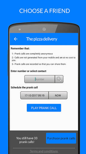 Screenshot From Our JuasApp - Prank Calls Review