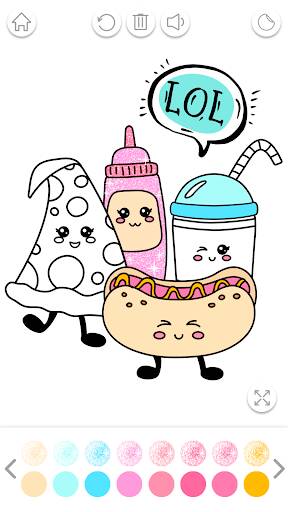 Screenshot From Our Kawaii Coloring Book Glitter Review