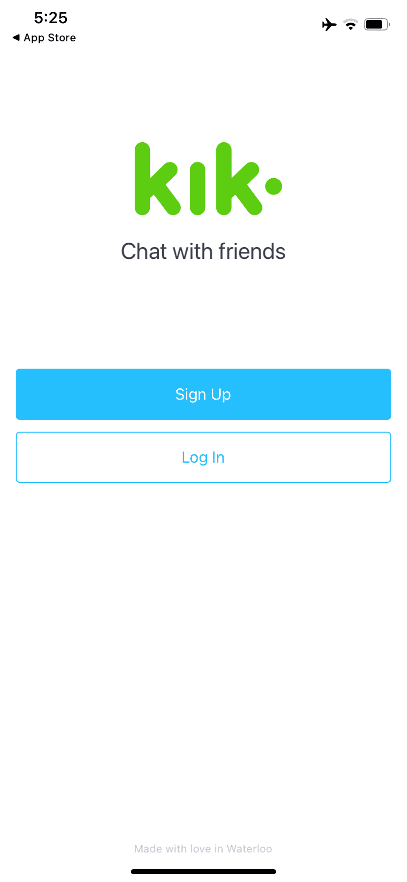 Screenshot From Our Kik Messaging & Chat App Review