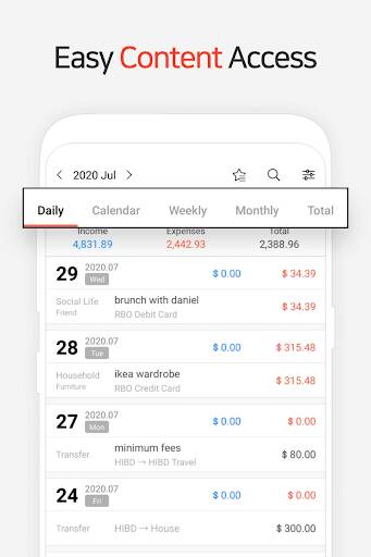 Screenshot From Our Money Manager Expense & Budget Review