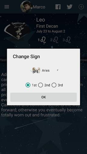 Screenshot From Our My Horoscope Review
