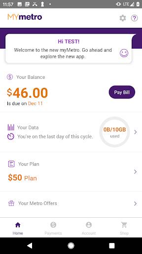 Screenshot From Our myMetro Review