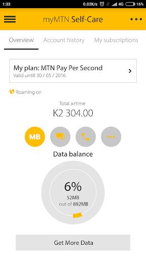 Screenshot From Our MyMTN Review