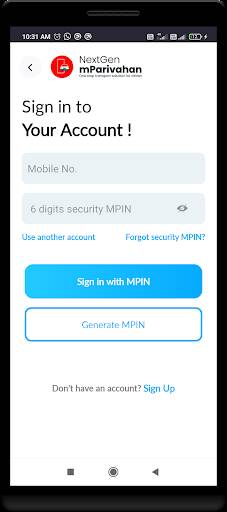 Screenshot From Our NextGen mParivahan Review