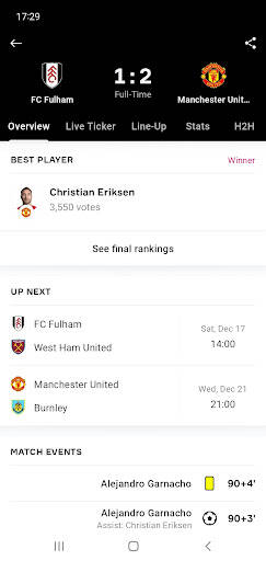 Screenshot From Our OneFootball - Soccer Scores Review