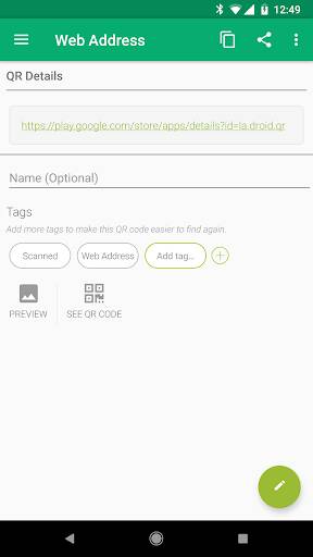 Screenshot From Our QR Droid Review