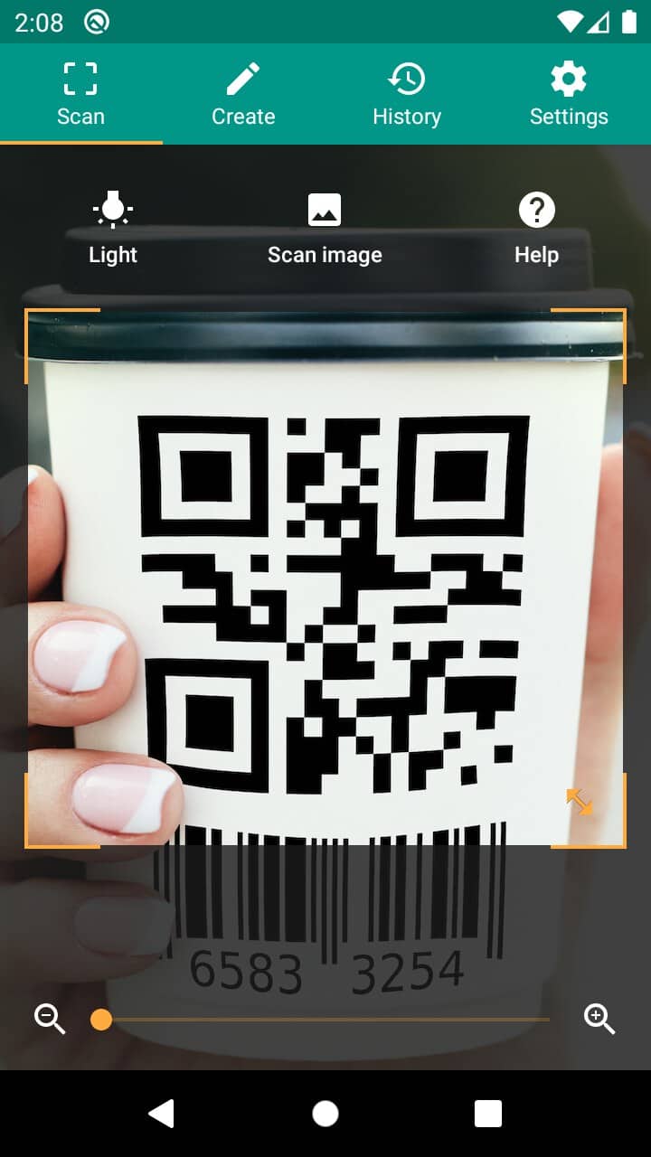 Screenshot From Our QR Scanner Review