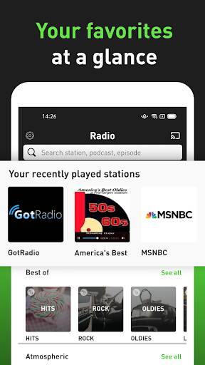 Screenshot From Our radio.net - radio and podcast Review