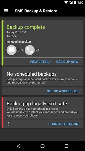 Screenshot From Our SMS Backup & Restore Review