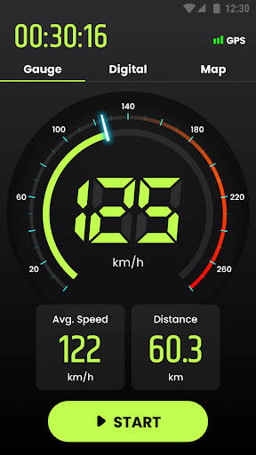 Screenshot From Our Speedometer: GPS Speedometer Review