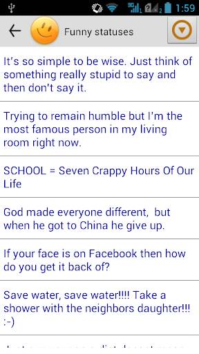 Screenshot From Our Statuses for all occasions Review