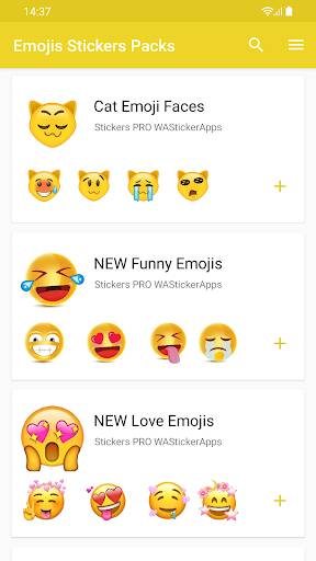 Screenshot From Our Stickers Emojis WAStickerApps Review