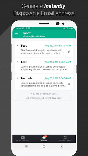 Screenshot From Our Temp Mail - Temporary Email Review
