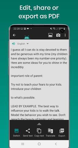 Screenshot From Our Text Fairy (OCR Text Scanner) Review