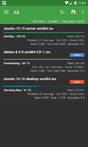 Screenshot From Our tTorrent Lite - Torrent Client Review