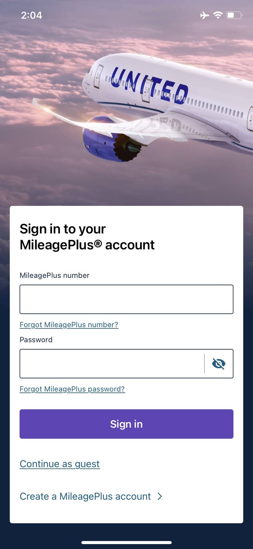 Screenshot From Our United Airlines Review