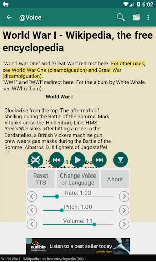 Screenshot From Our @Voice Aloud Reader (TTS) Review