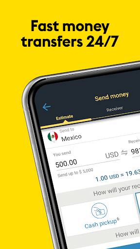 Screenshot From Our Western Union Send Money App Review